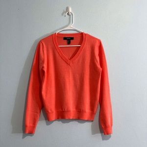 Forever 21 Salmon V-Neck Sweater
